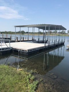 A dock with a spacious platform